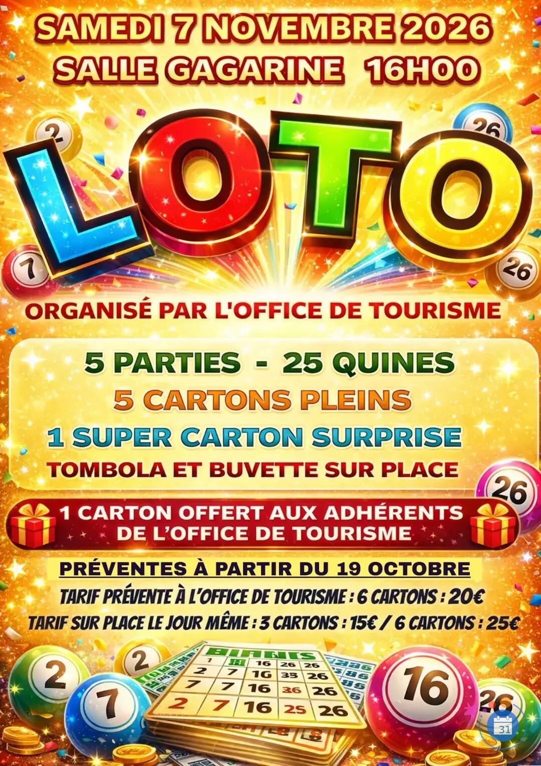 Flyer Super Loto de l'Office de Tourisme de Port de Bouc