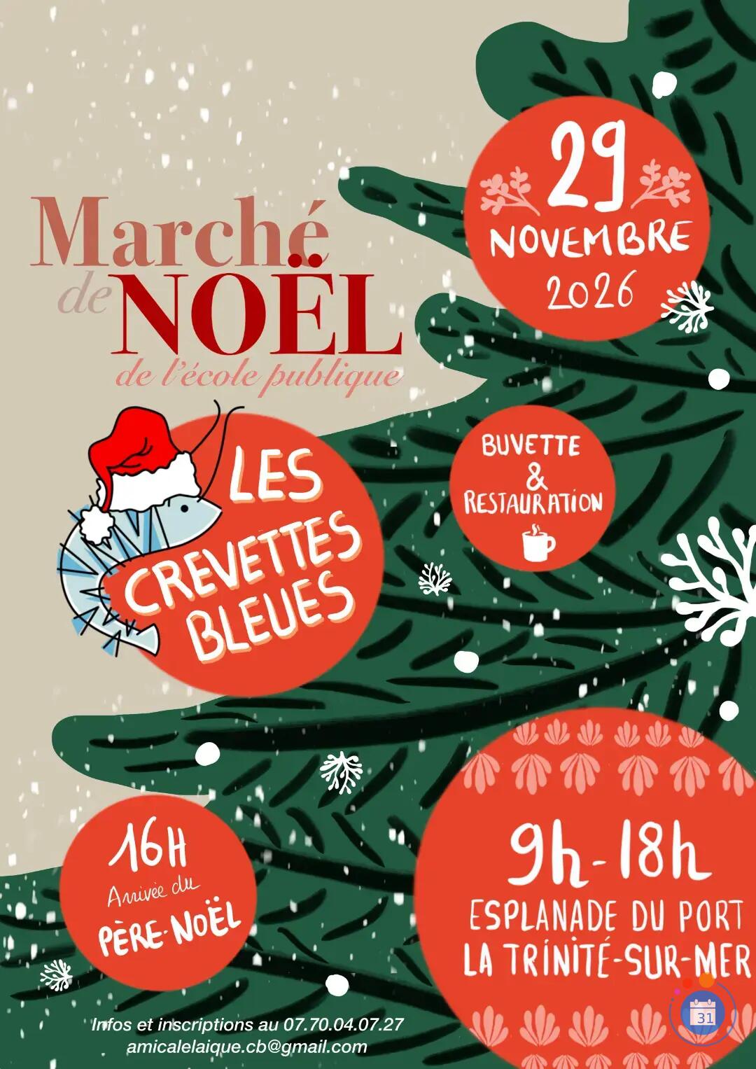 Image Marché de noel des crevettes bleues (photo 1)
