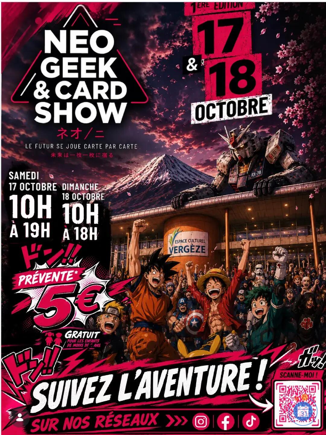 Image Neo Geek & Card Show 2026 Bourse geek & cartes à collectionner TCG/Jeux video... (photo 1)