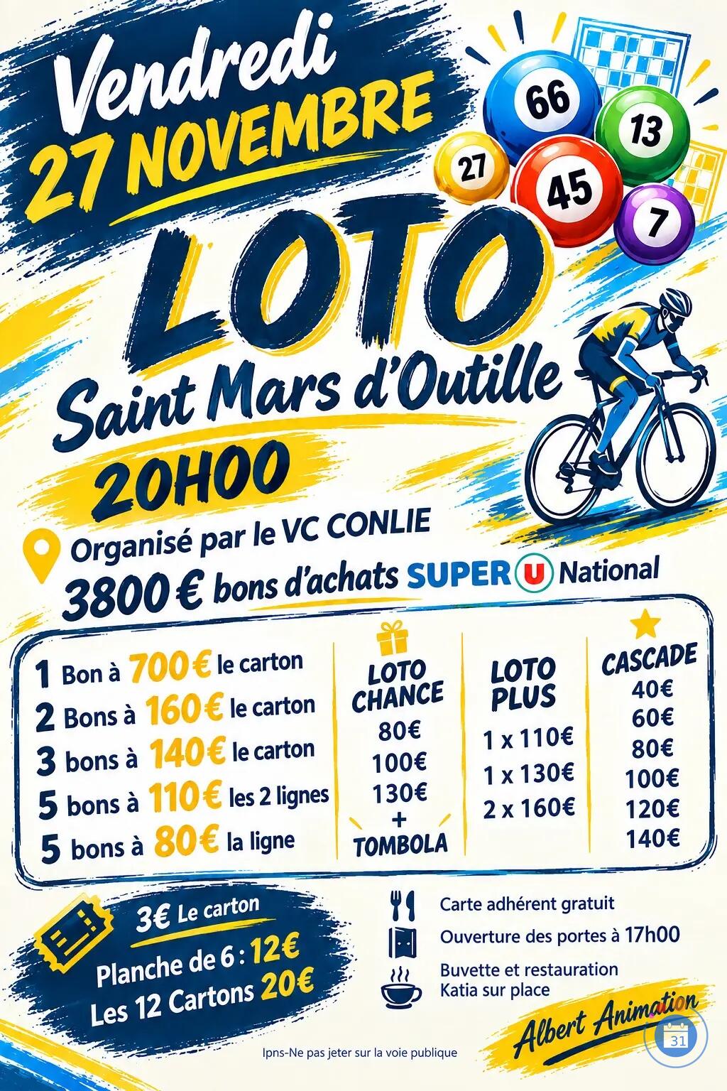 Flyer Loto du VC Conlie