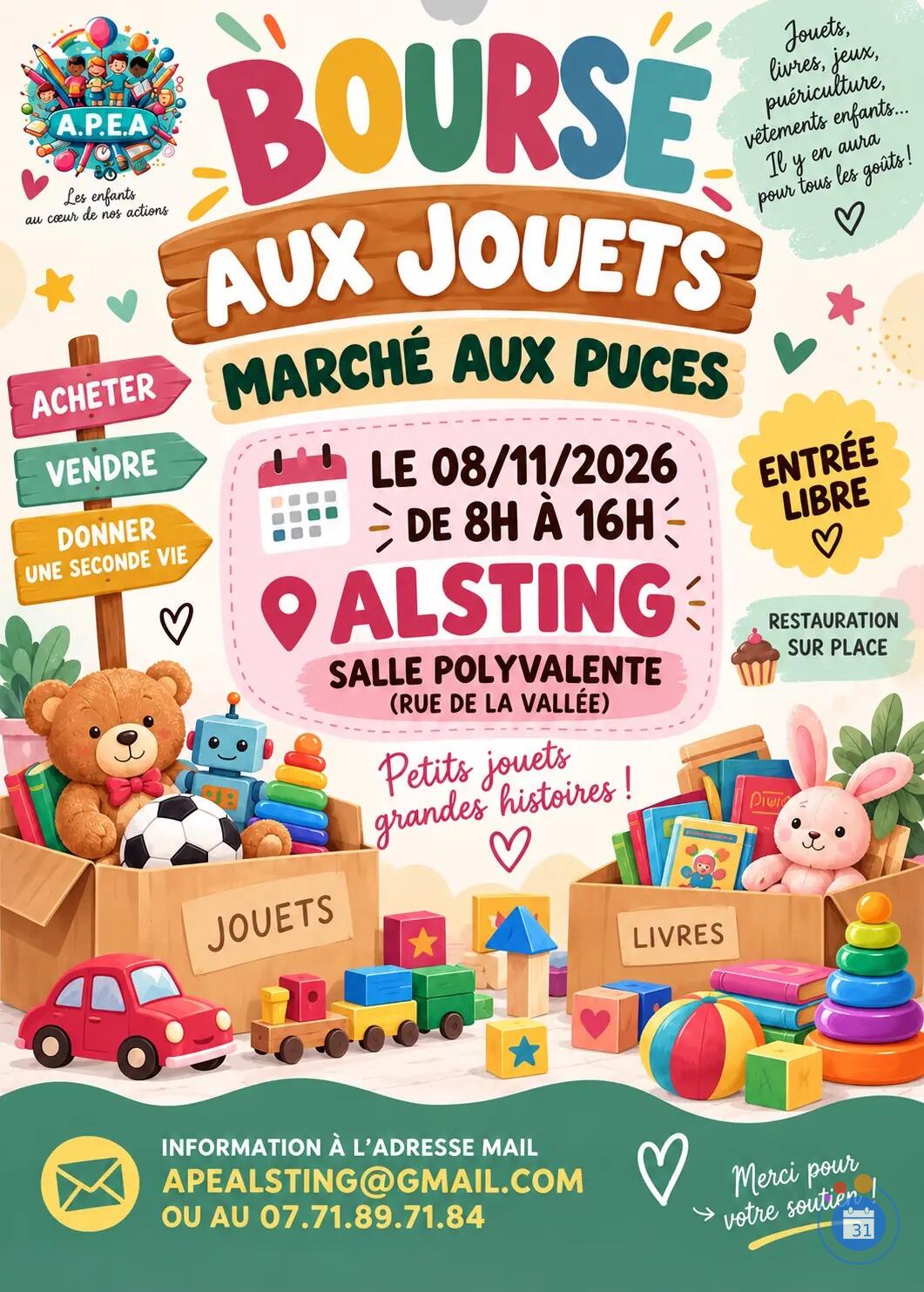 Image Bourse aux jouets et marché aux puces a Alsting (photo 1)