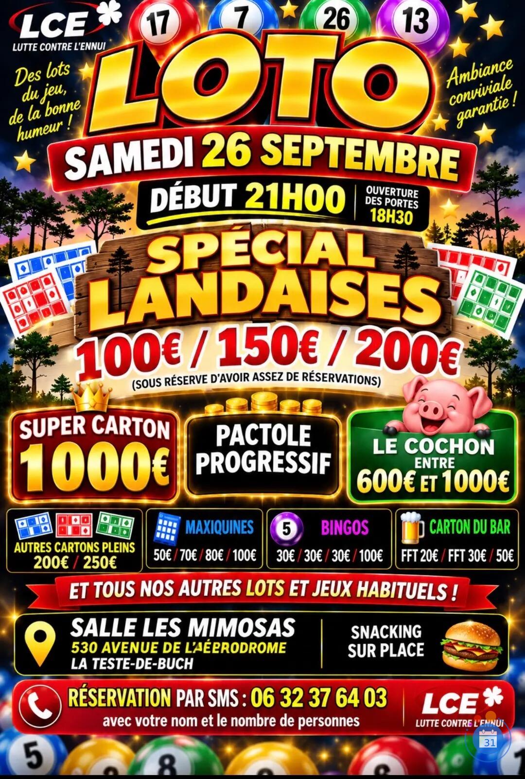 Flyer SUPER LOTO plus de 5000€ mis en jeu