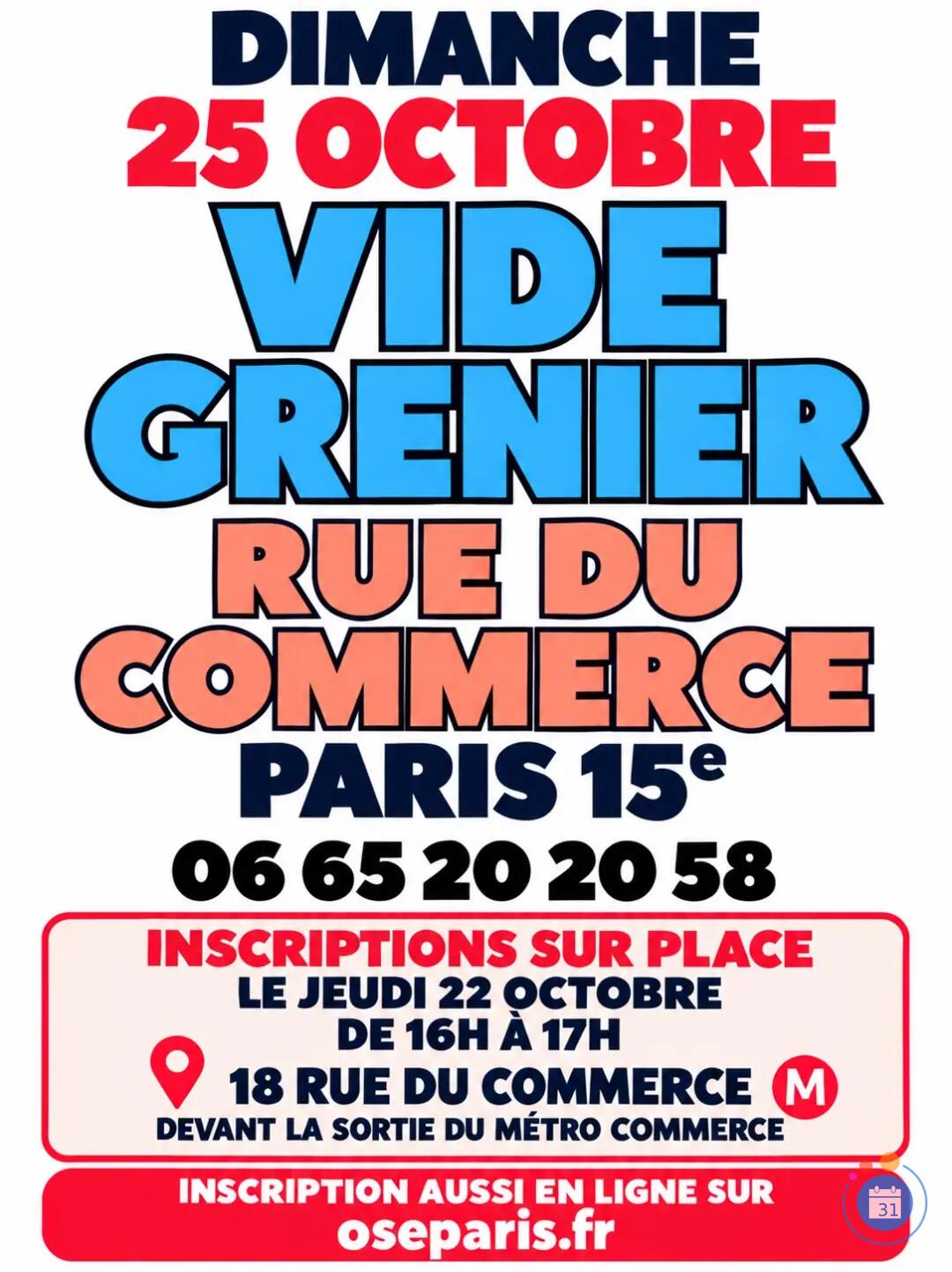 Image Vide - Grenier - Rue du Commerce Paris 15e - Métro Commerce (photo 1)