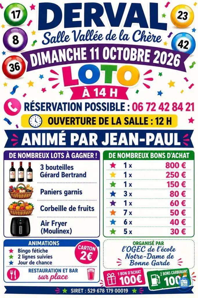 Flyer Loto Animé par Jean Paul