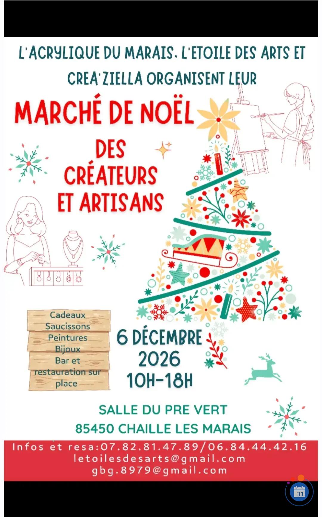 Image Marché de Noël des créateurs artisans et autres a chaillé les marais (photo 1)
