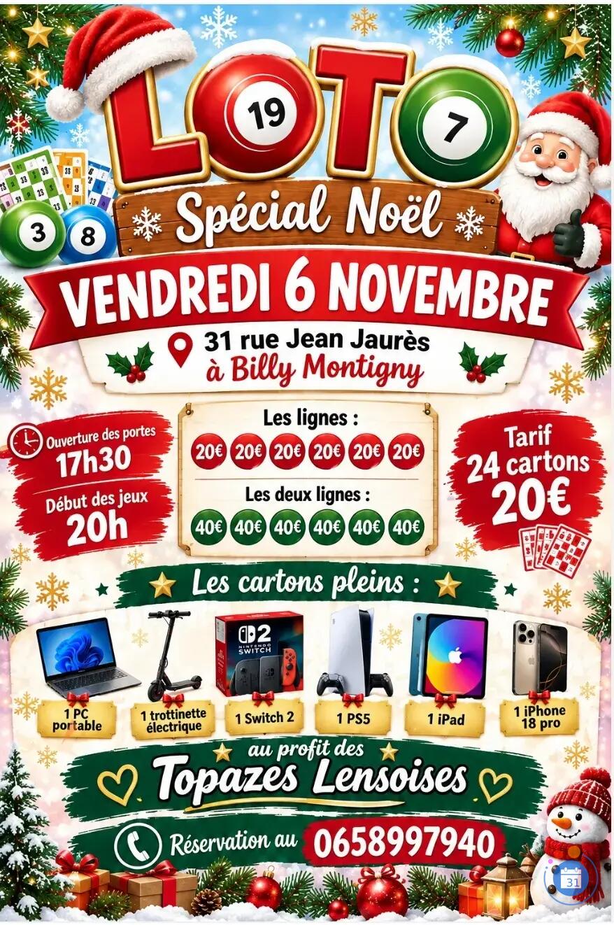 Flyer Méga Loto de Noël