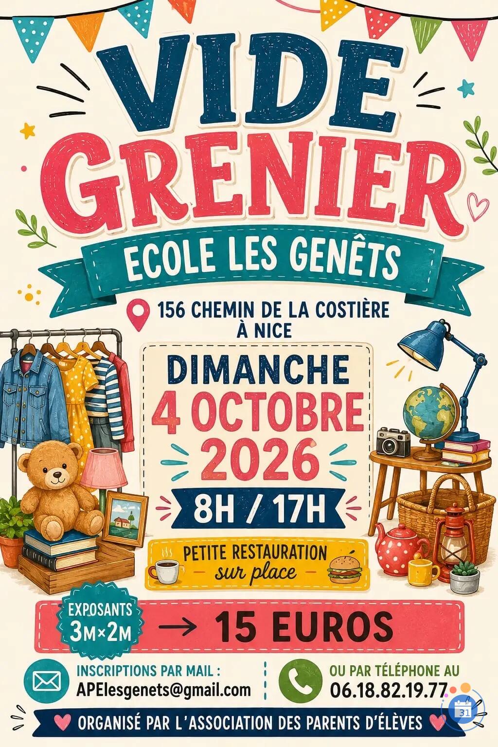 Image Vide grenier APE École Les Genêts de la Costière (photo 1)