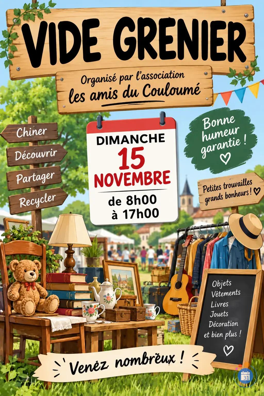 Image Vide grenier les amis du Couloumé (photo 1)