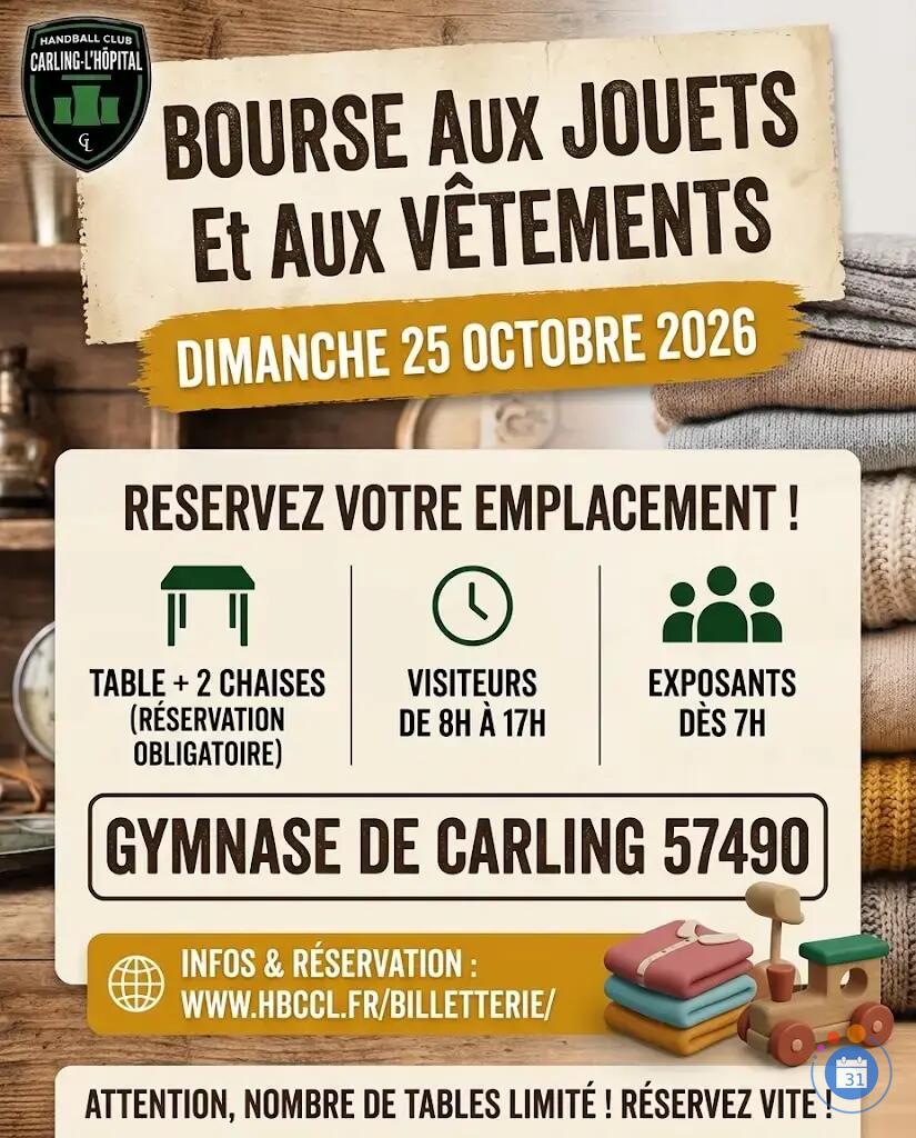 Image Bourse aux jouets et aux vêtements du HBC Carling (photo 1)
