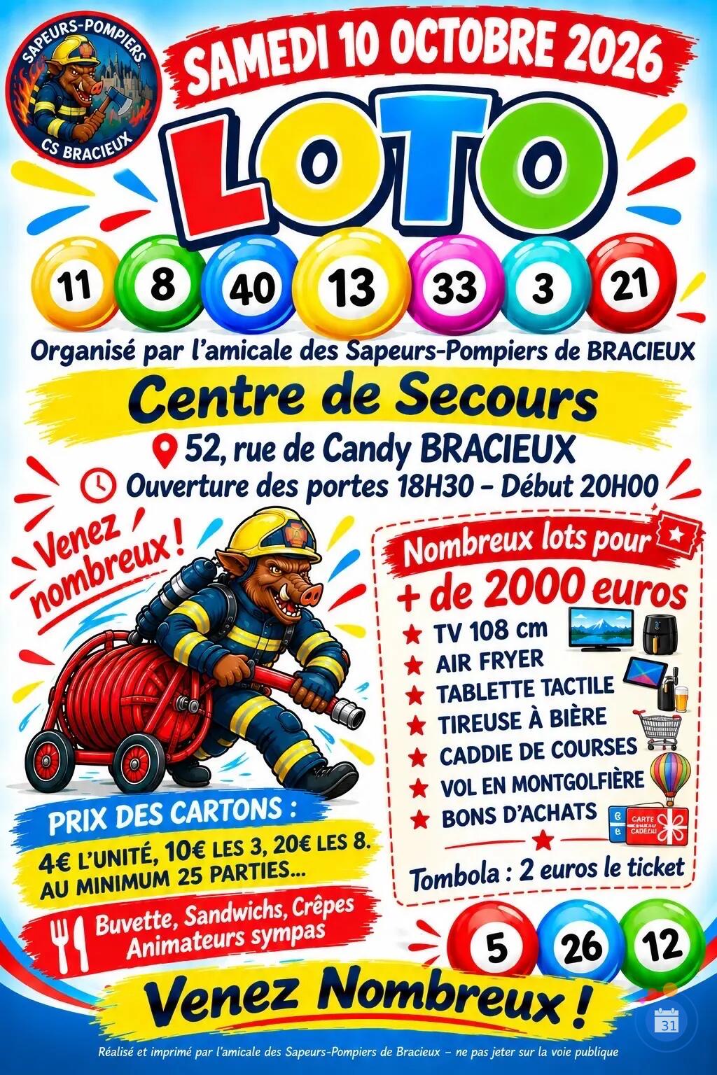 Image Loto de l'Amicale des Sapeurs-Pompiers de Bracieux (photo 1)
