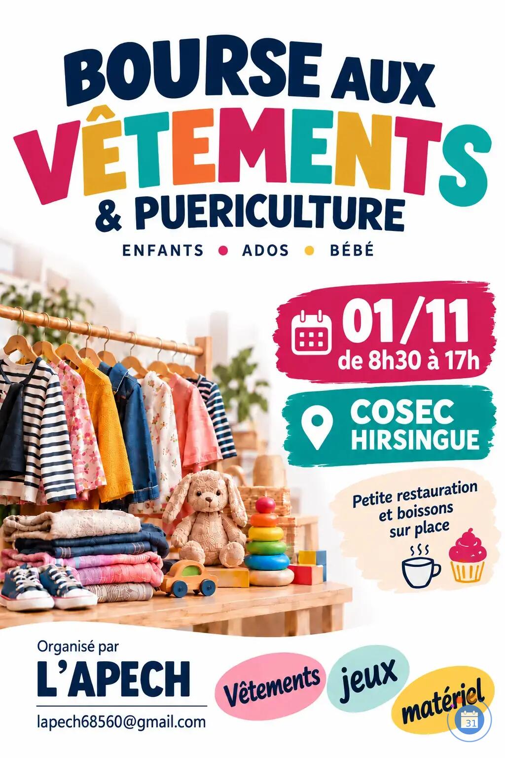 Image Bourse aux vêtements et articles de puericulture (photo 1)