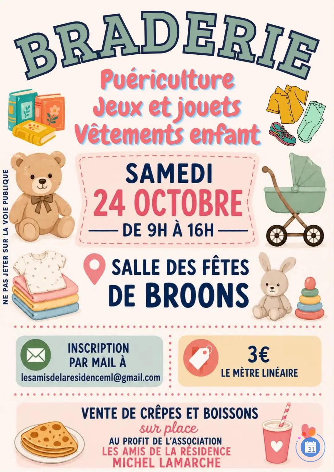 Image Braderie de puériculture, jeux et jouets, vêtements enfant (photo 1)