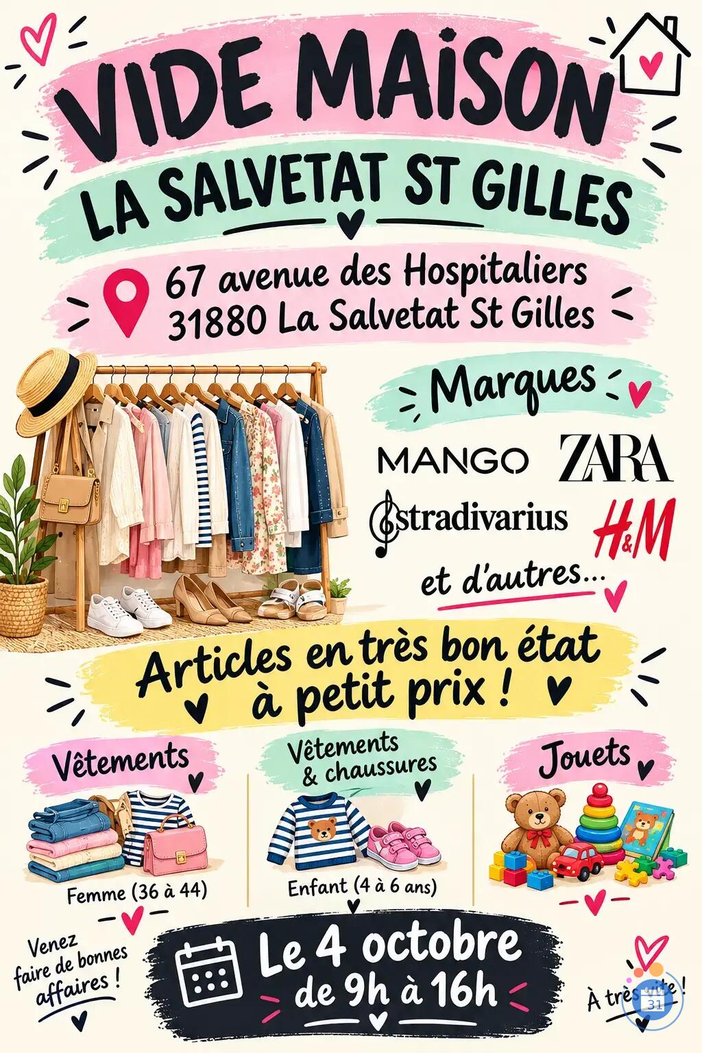 Image VIDE MAISON Vêtements et chaussures femmes/enfants et jouets (photo 1)
