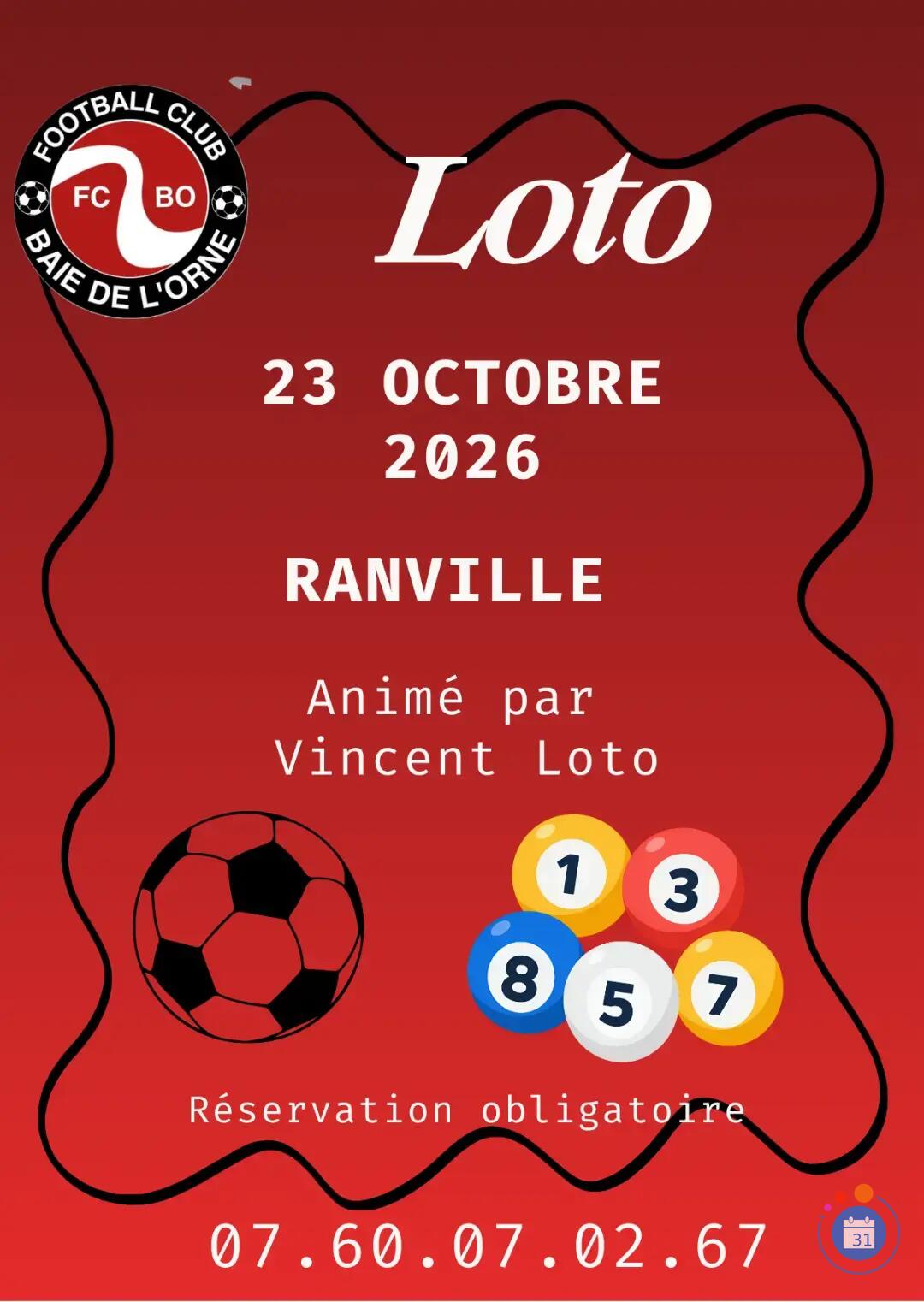 Flyer Loto animé par Vincent Loto
