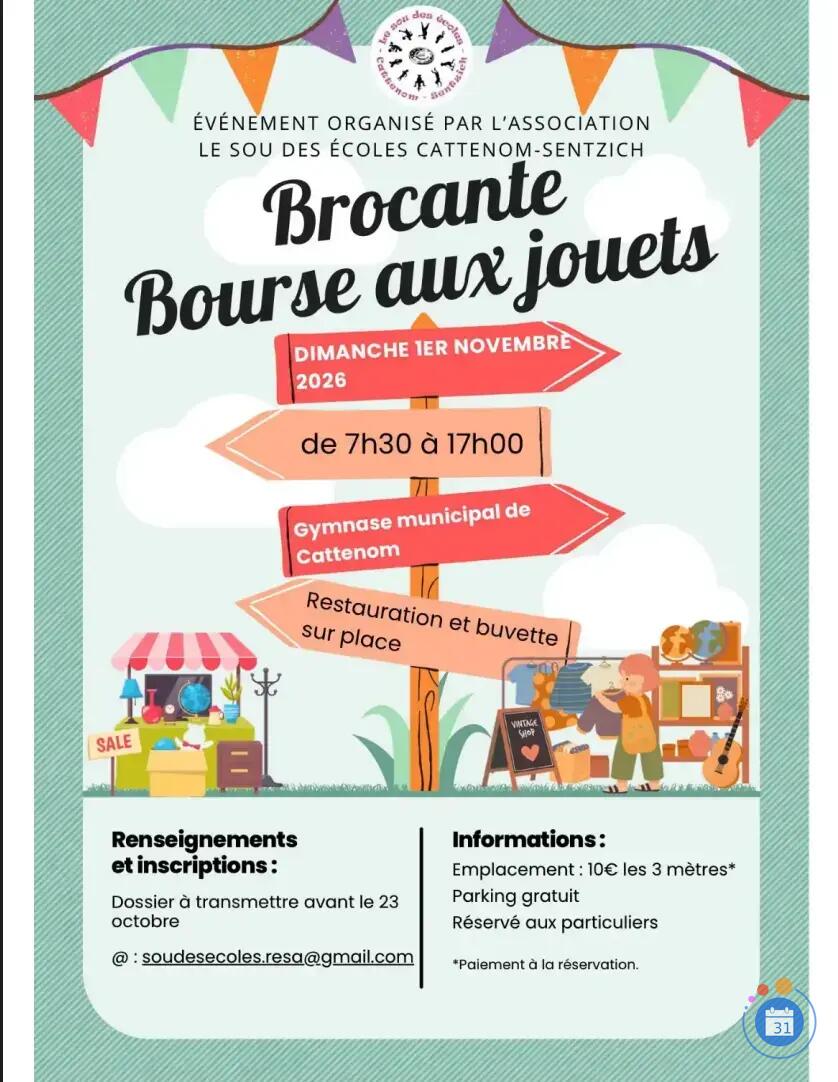 Image Vide Grenier / Bourse au jouet / Brocante du sou des Ecoles de Cattenom Sentzich (photo 1)