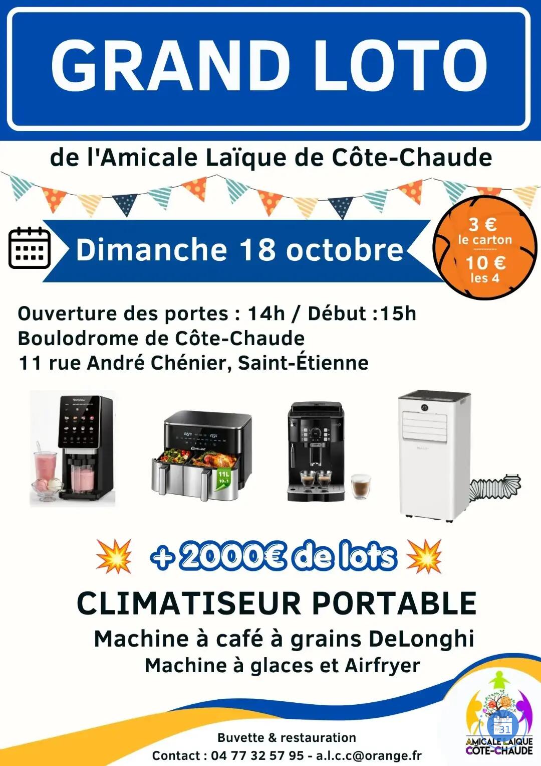 Image GRAND LOTO DU BASKET DE L'AMICALE LAIQUE DE COTE CHAUDE (photo 1)