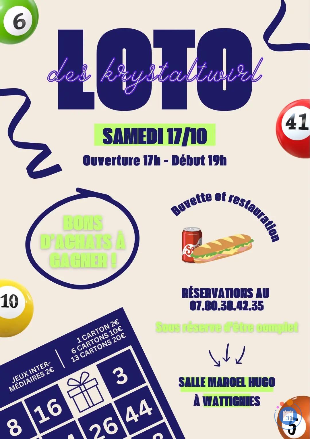 Flyer Loto des Krystals