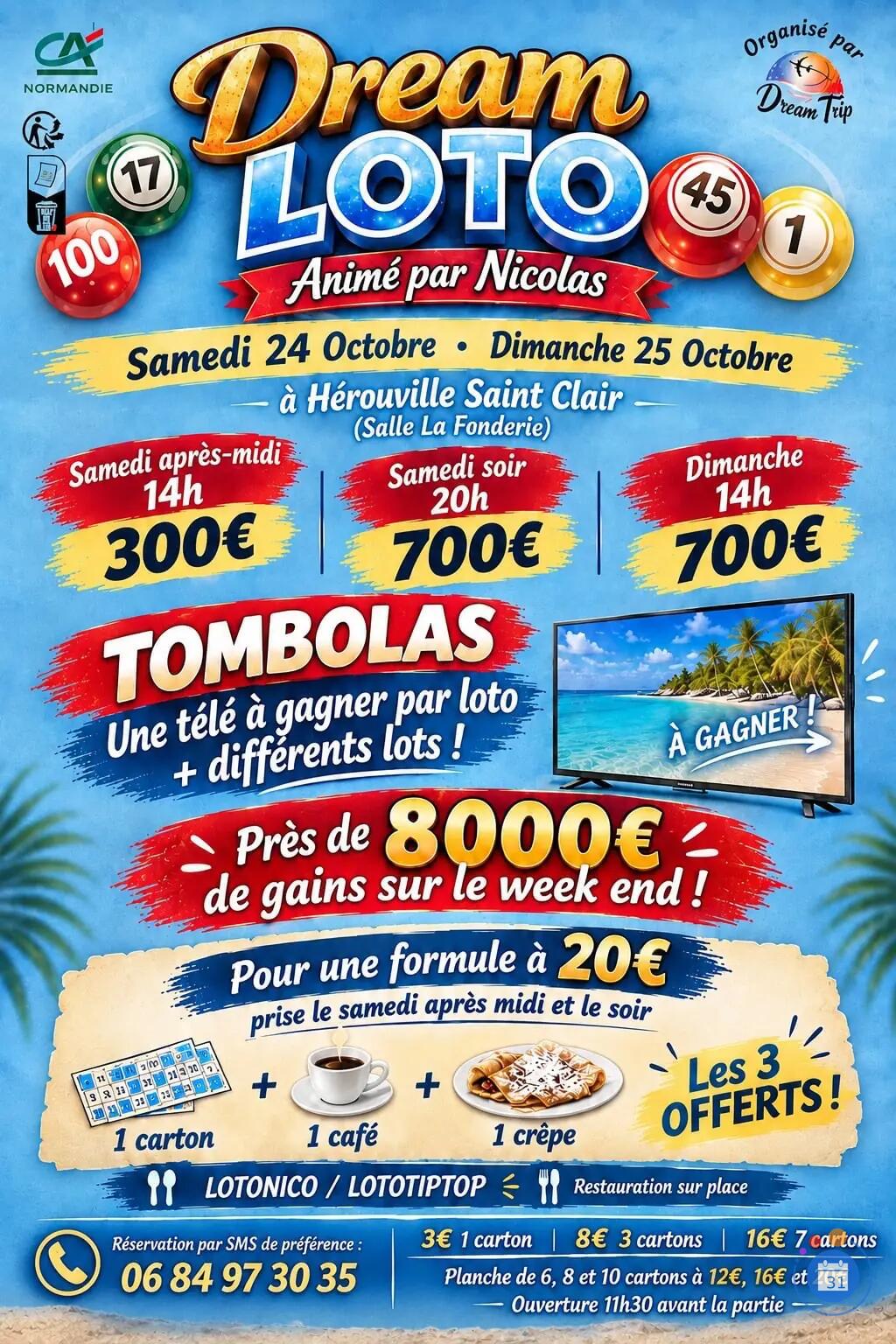 Flyer Super lotos spécial BA animé par Nicolas