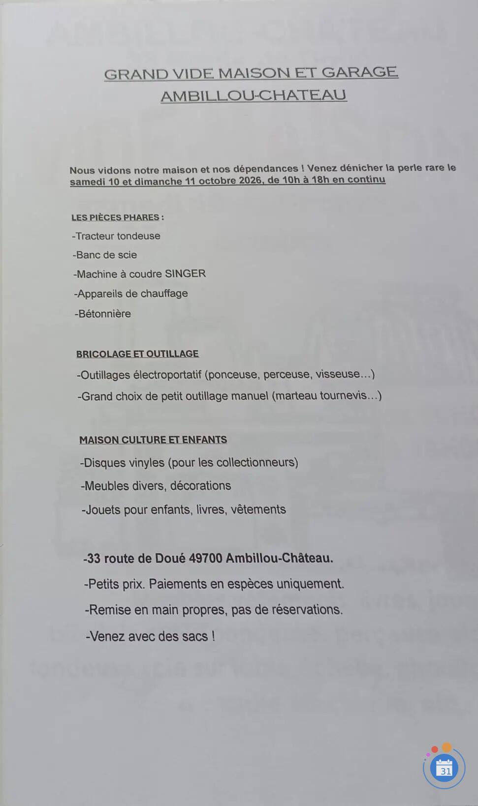 Image Vide maison (photo 1)