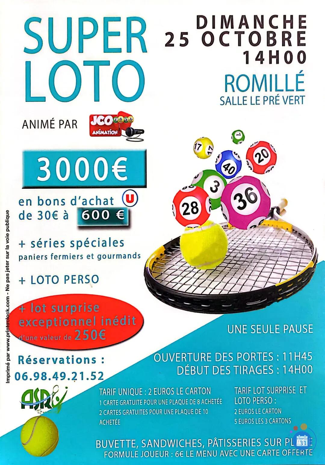 Image Super lot ASR Tennis Romillé avec JCO (photo 1)