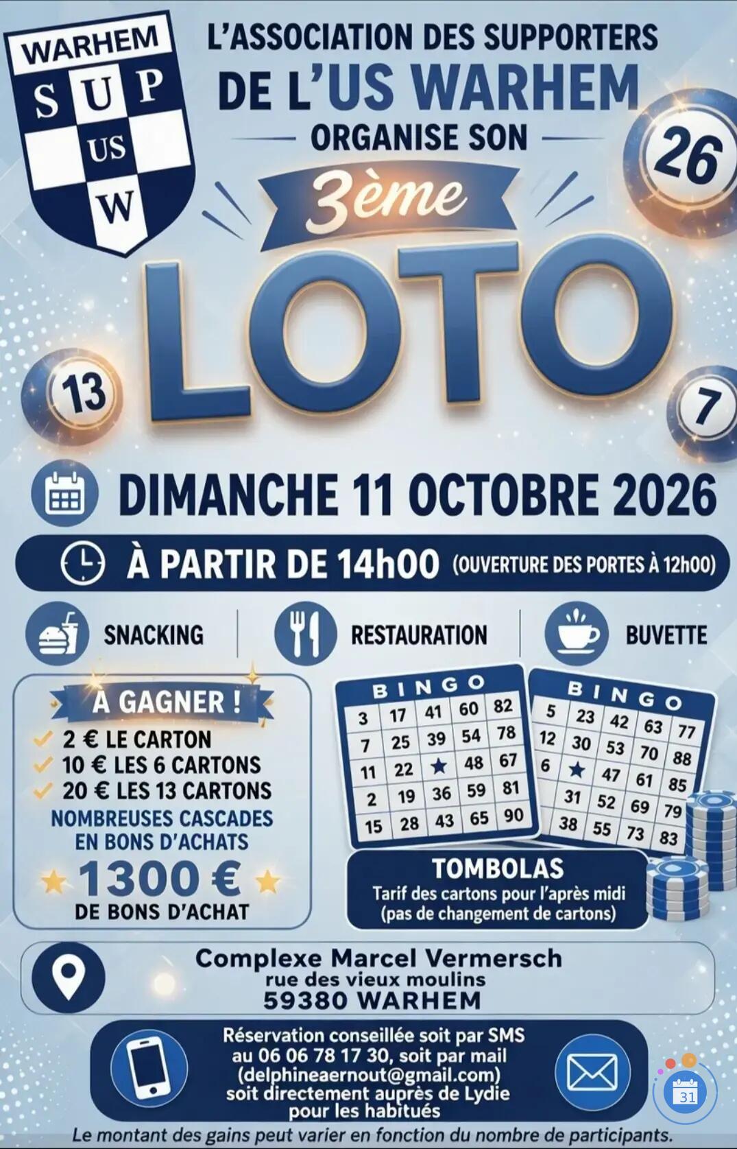 Image 3ème Loto des Supporters de l'US Warhem (photo 1)