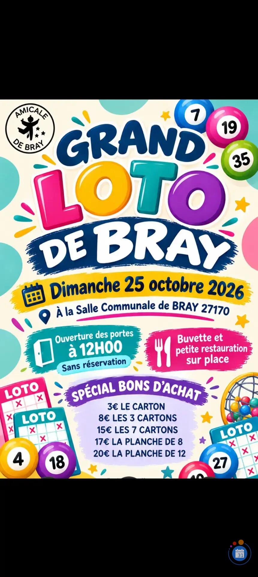 Image Grand loto de Bray (photo 1)