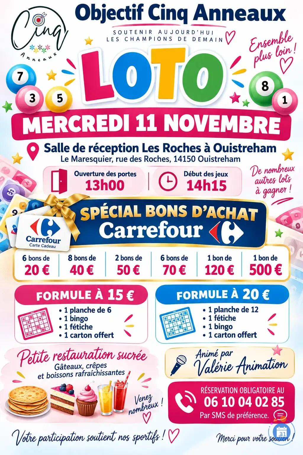 Flyer Loto anime par valerie animation