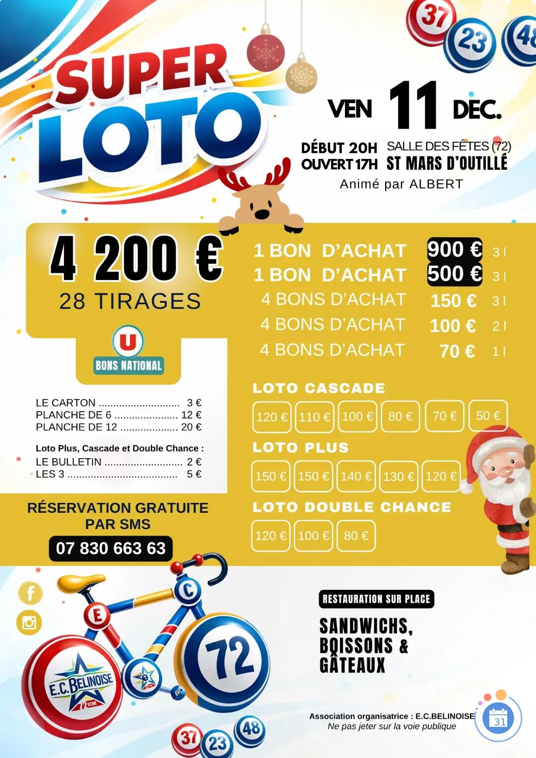 Flyer Super Loto E.C. Belinoise