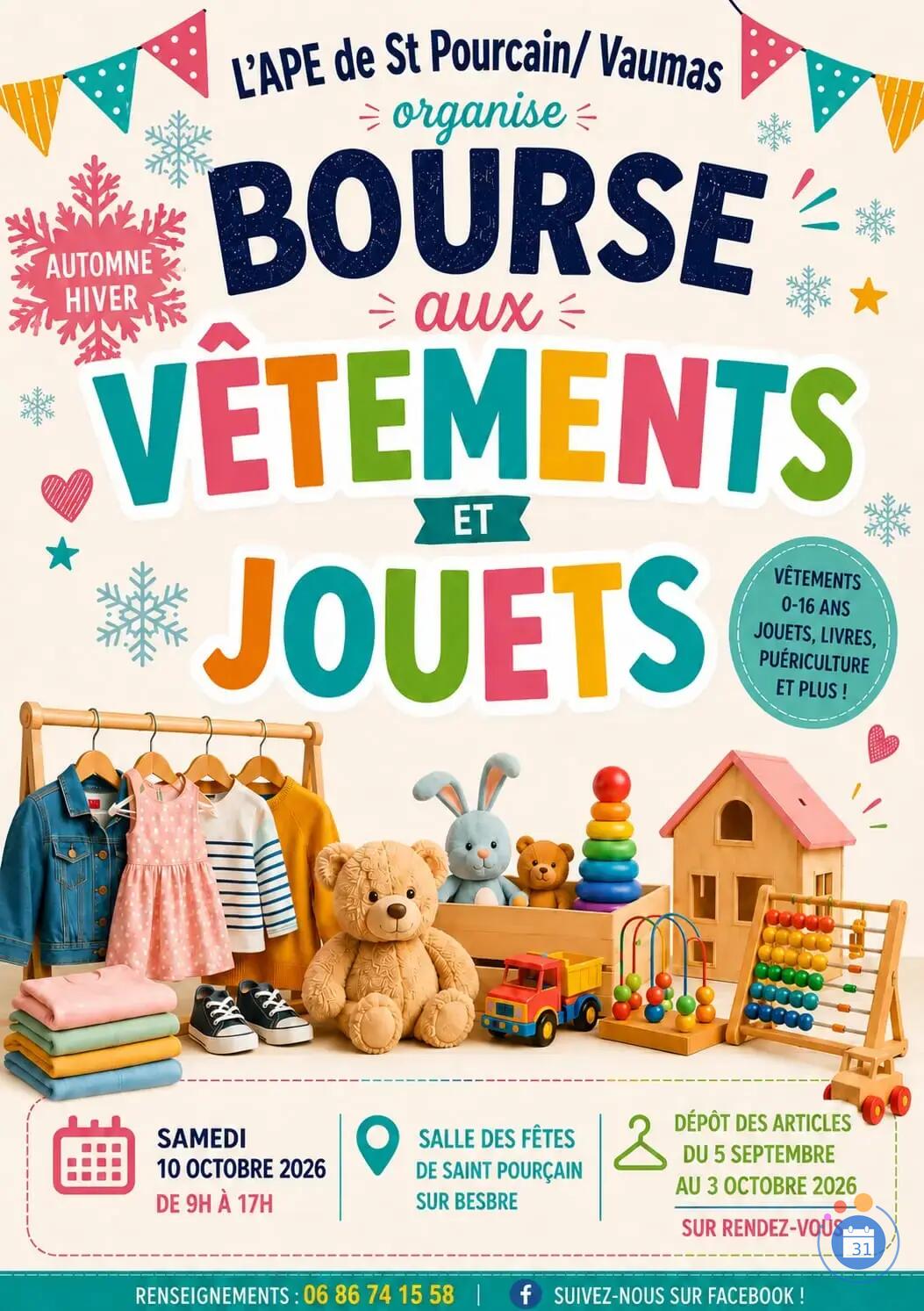 Image 2ème bourse aux vêtements RPI St Pourcain/Vaumas (photo 1)