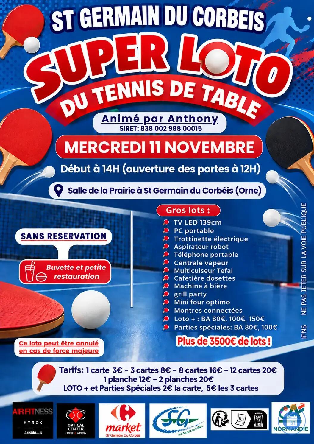 Image Loto du tennis de table (photo 1)