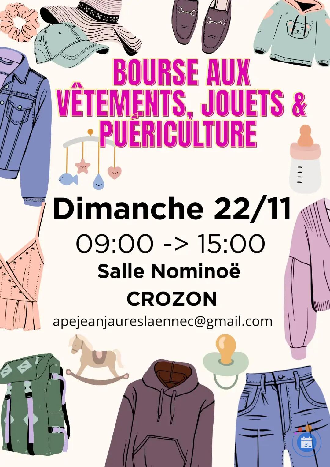 Image Bourse aux vetements,jouets et puériculture APE Jean Jaures Laennec (photo 1)