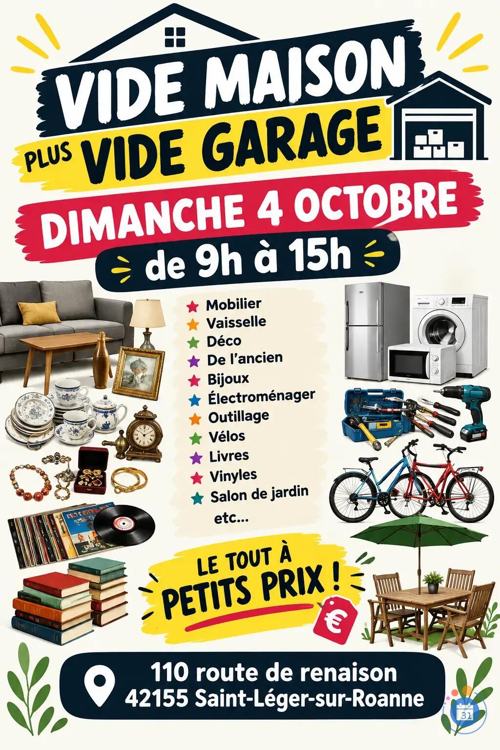 Image Vide maison + vide garage (photo 1)
