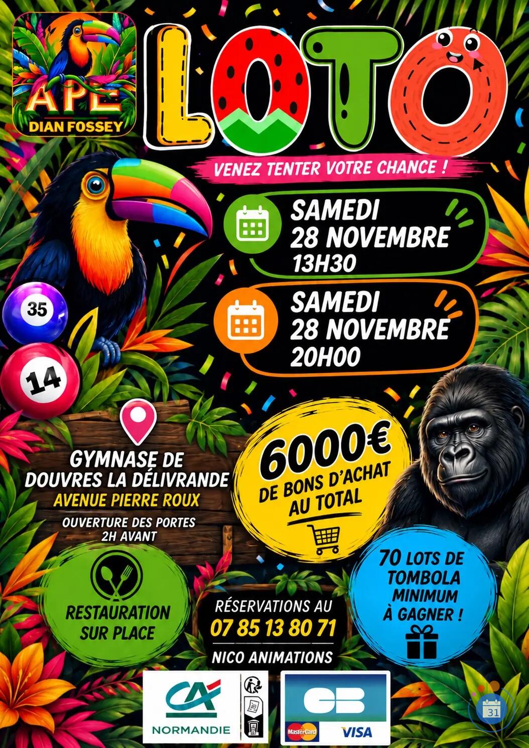Flyer Loto APE DIAN FOSSEY