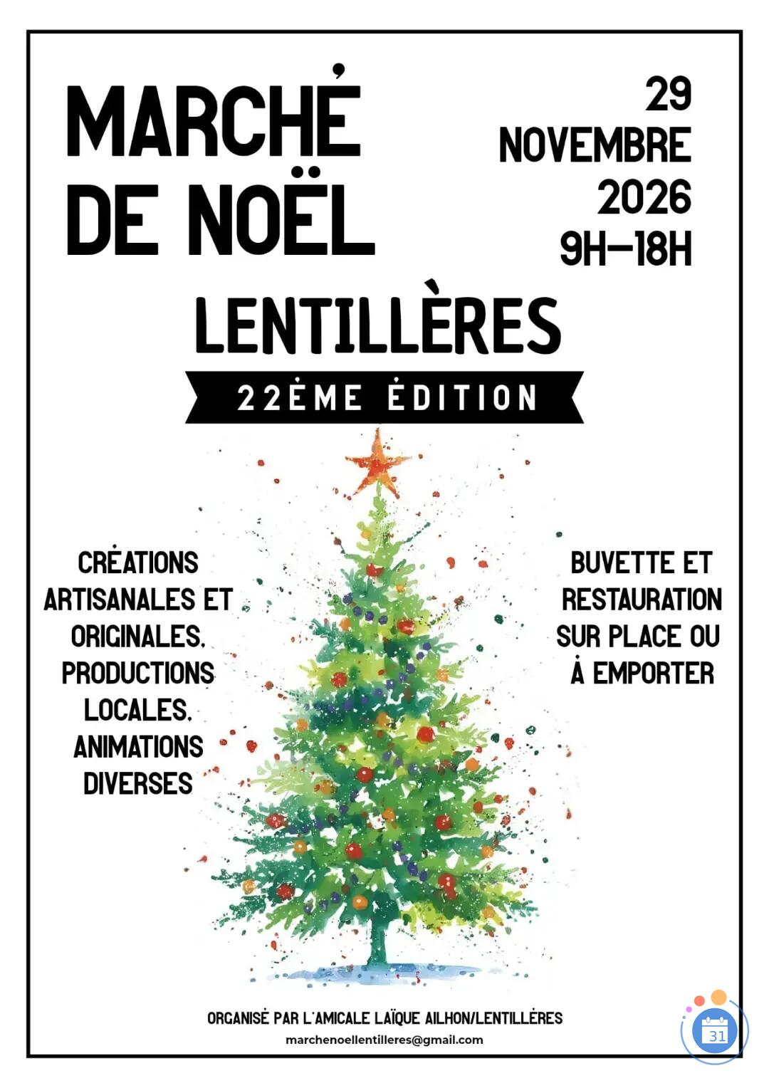 Image Marché de Noël traditionnel à Lentillères (07200) organisé par l'Amicale laïque (photo 1)