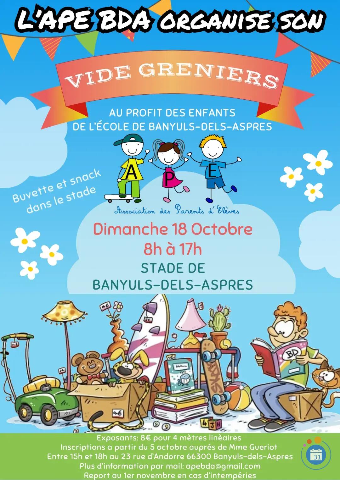Image Vide grenier APE BDA (photo 1)