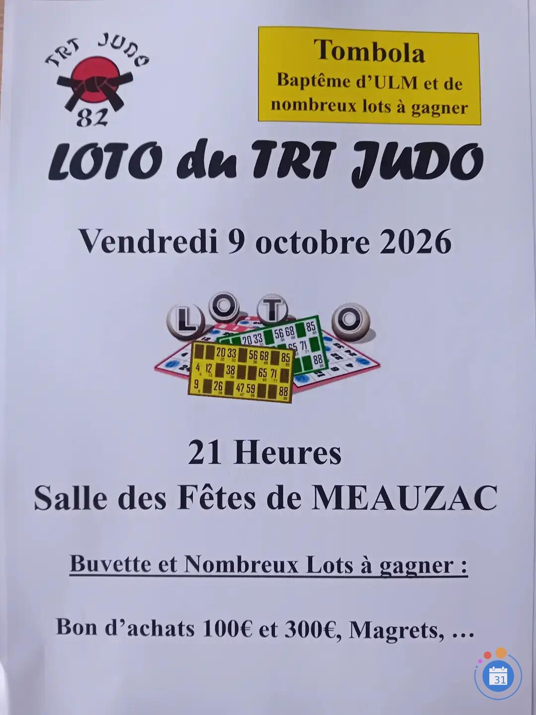 Flyer Loto trt judo 82