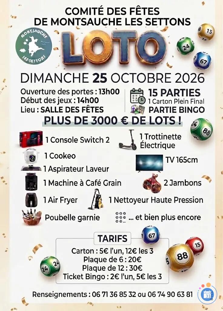 Image Loto du comité des fêtes de montsauche les Settons (photo 1)