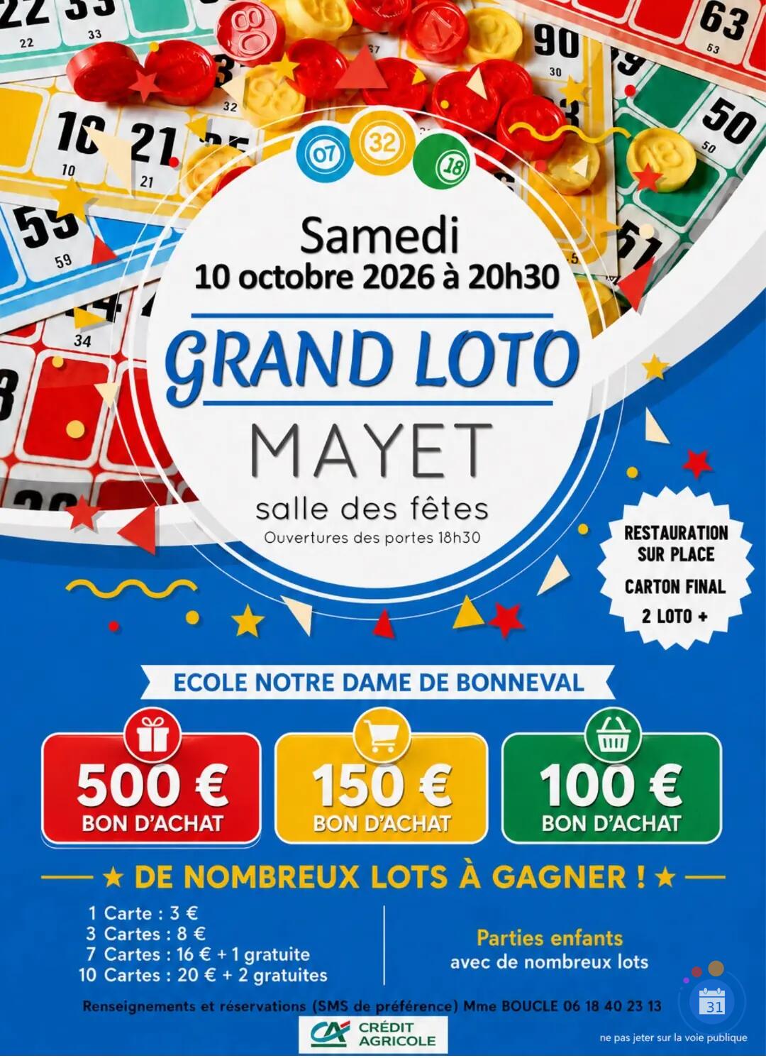 Image Grand Loto de l’école (photo 1)