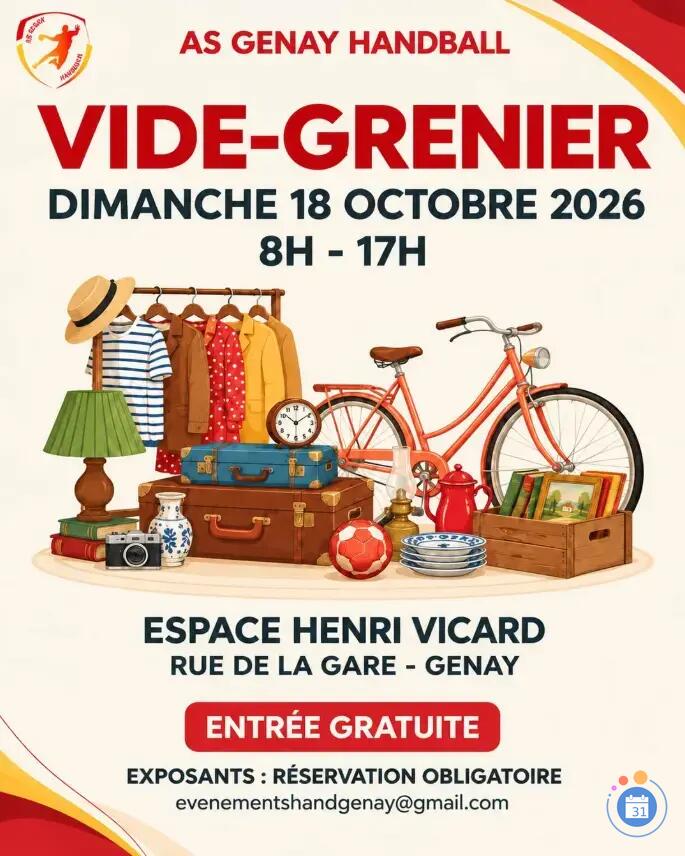 Image Vide-grenier de l’AS Genay Handball à Genay (photo 1)