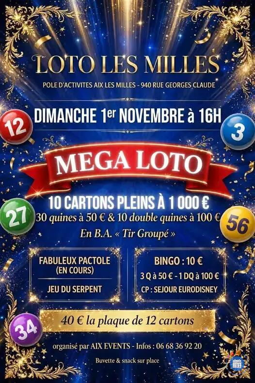 Flyer MEGA LOTO du 1ER NOVEMBRE