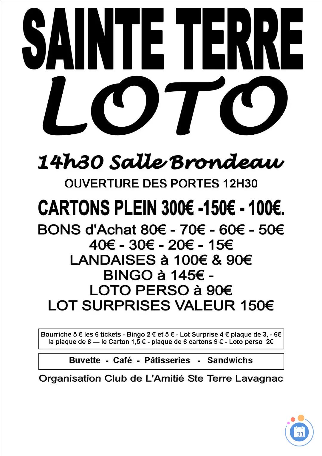 Image Super Loto Sainte Terre (photo 3)