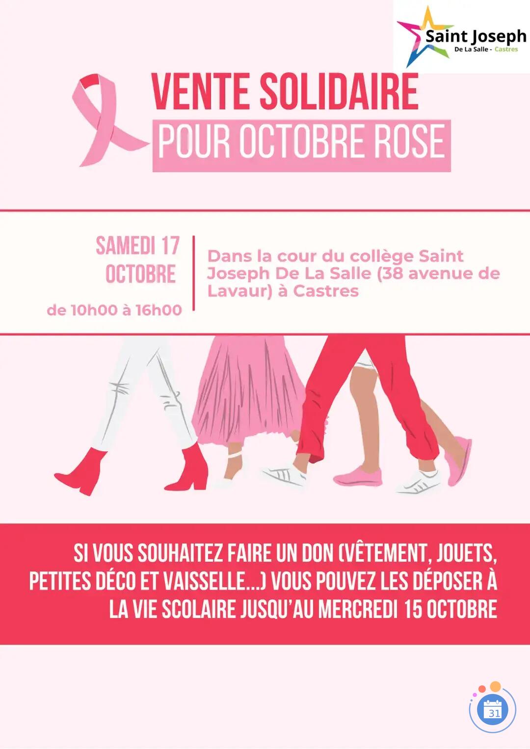 Image vente solidaire au profil d'octobre Rose (photo 1)