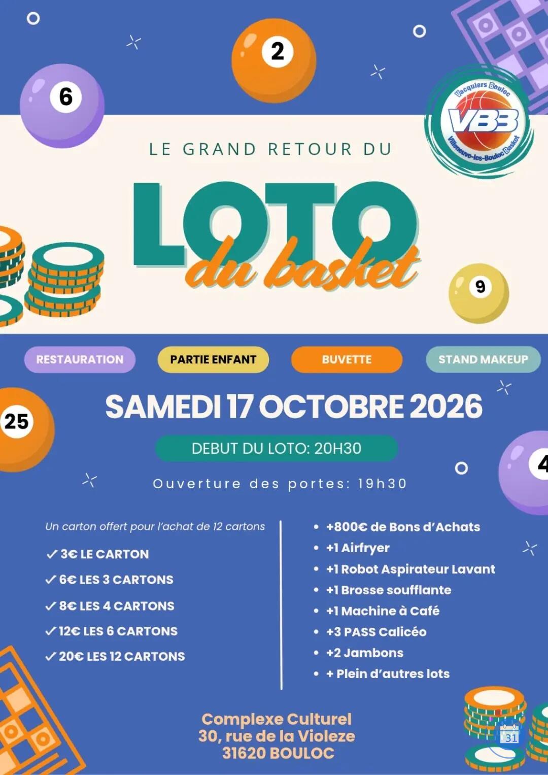 Flyer Loto Basket VBB