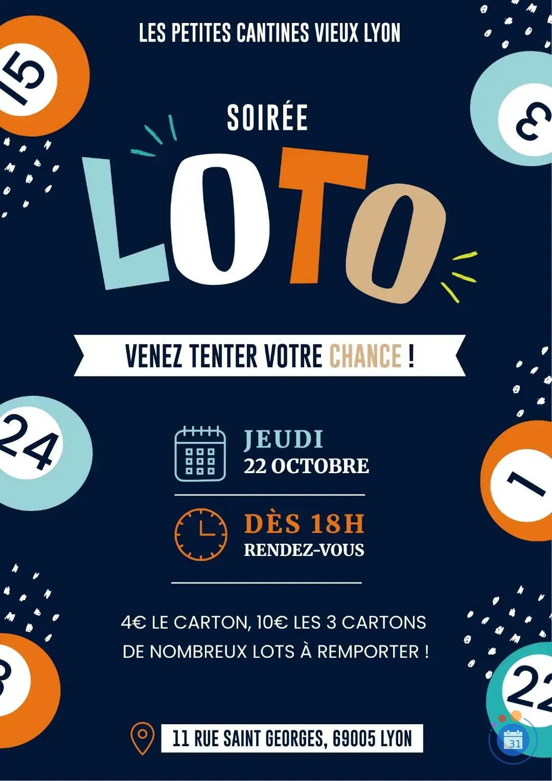 Flyer Le loto de la cantine !
