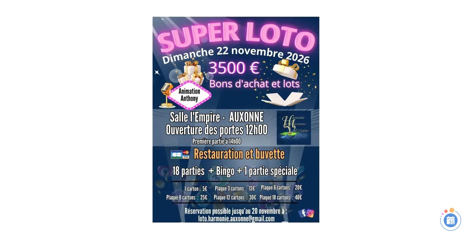 Flyer Super Loto HAVS 2e édition