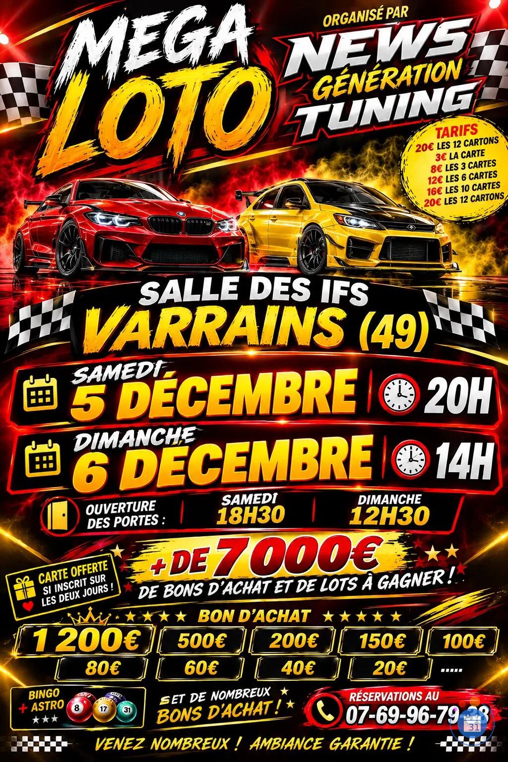 Flyer Mega loto sur 2 jours animé par Anne-Laure