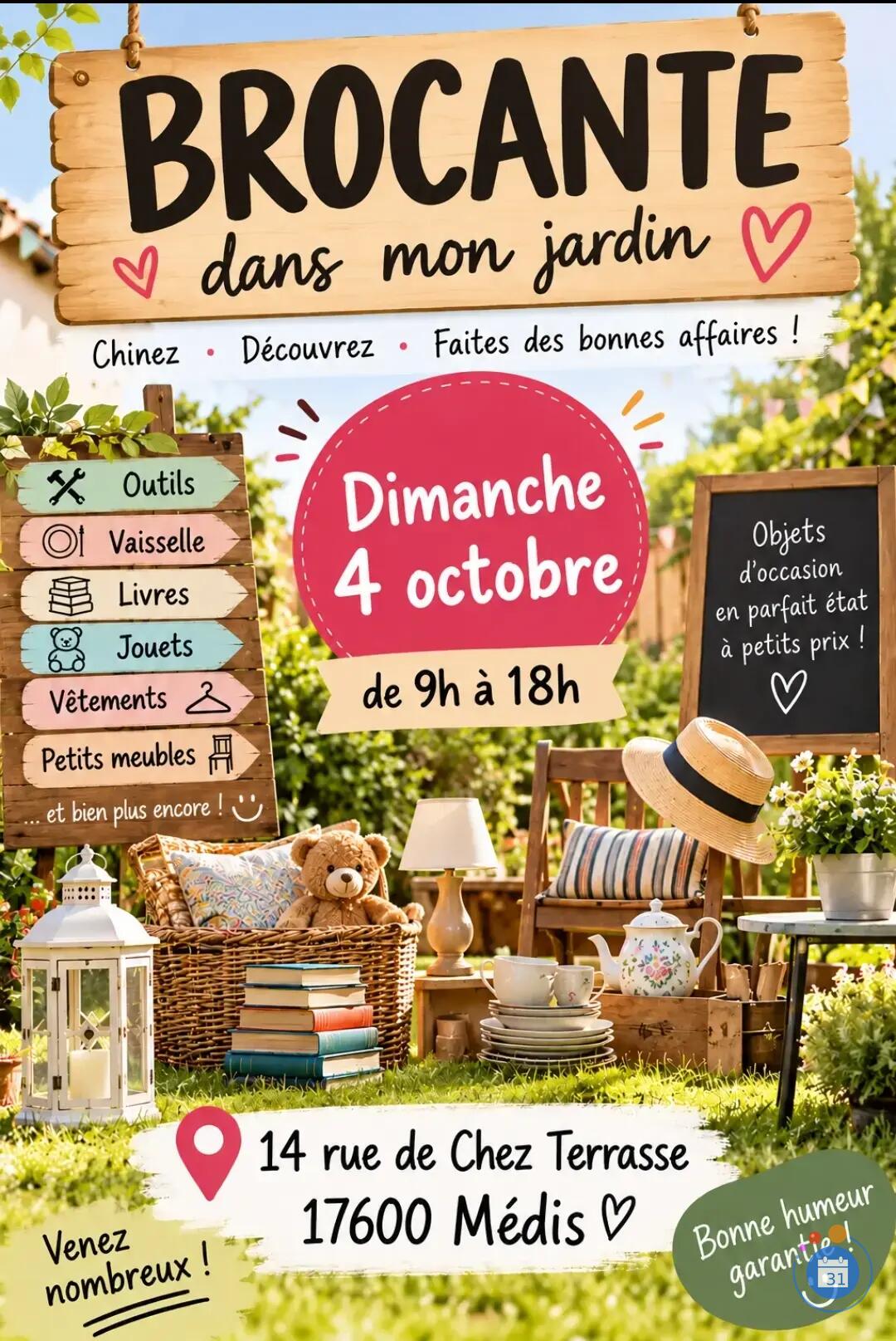 Image Brocante dans mon jardin (photo 1)