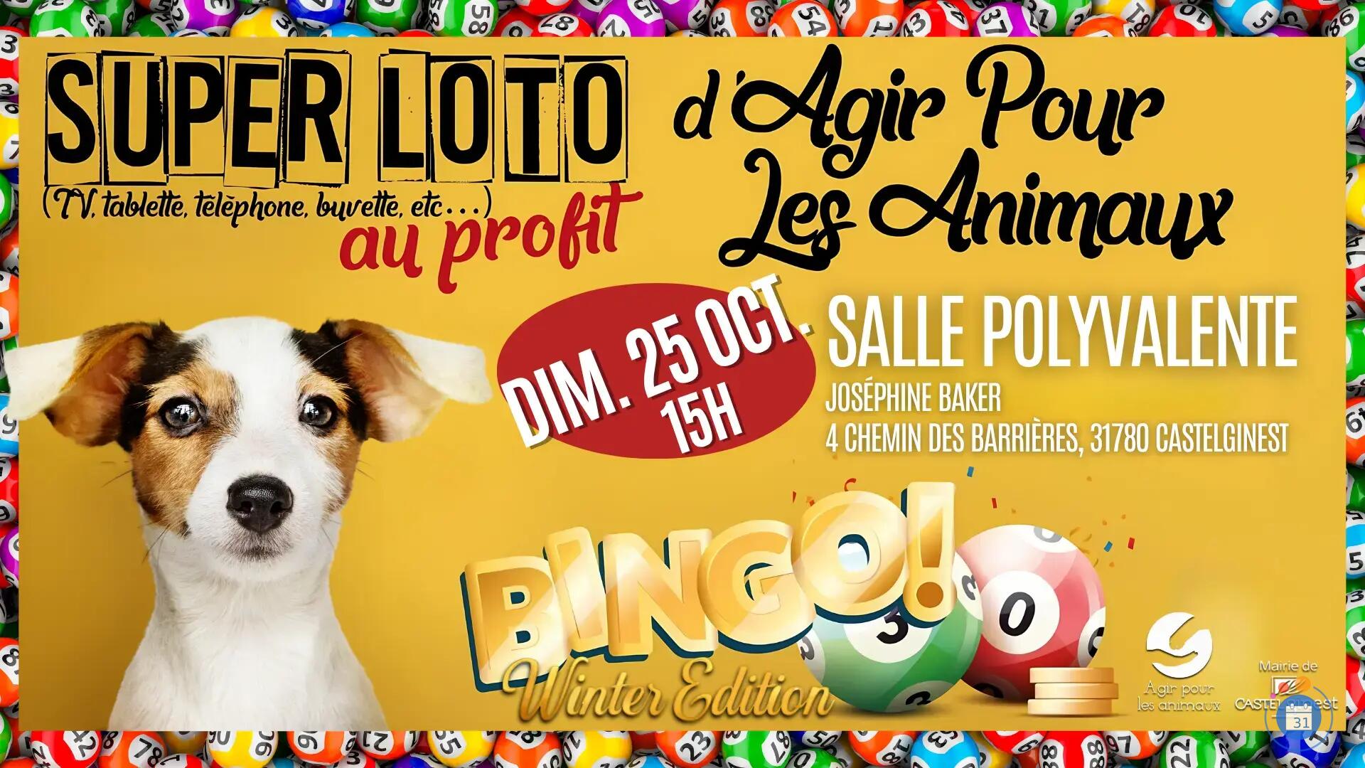 Flyer Super Loto d'Agir pour les Animaux