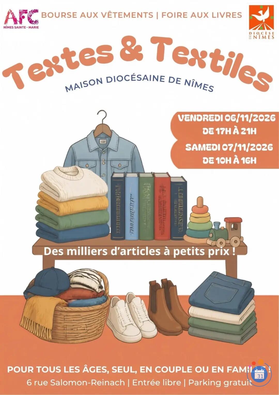 Image Textes & Textiles : foire aux livres & bourse aux vêtements (photo 1)