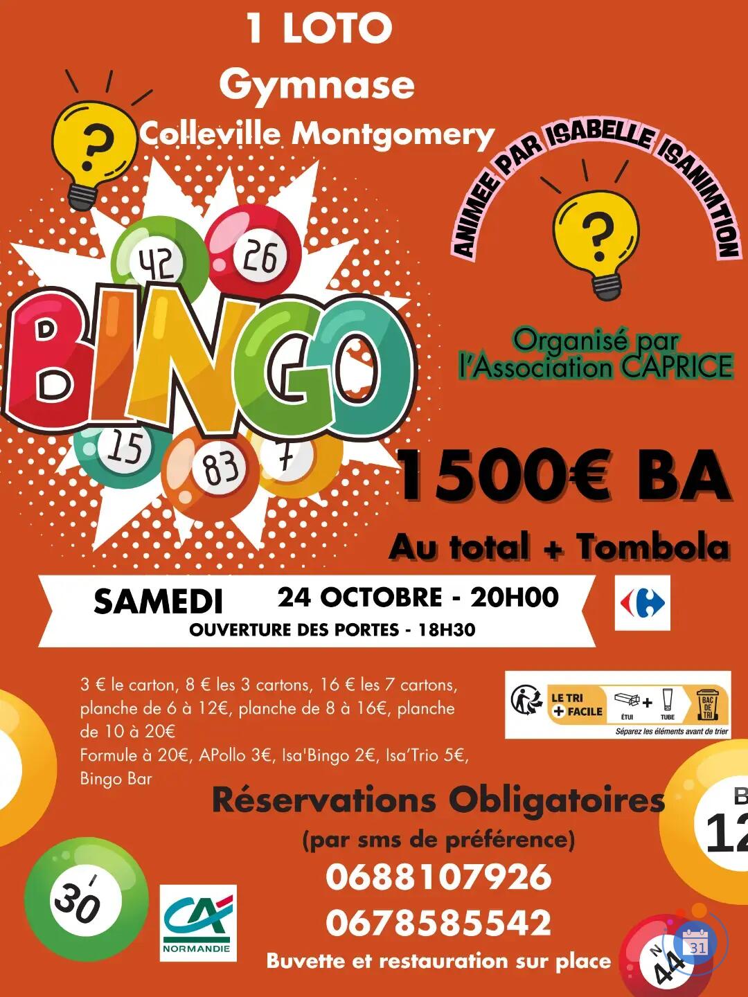 Flyer Loto animé par Isabelle - ISANIMATION